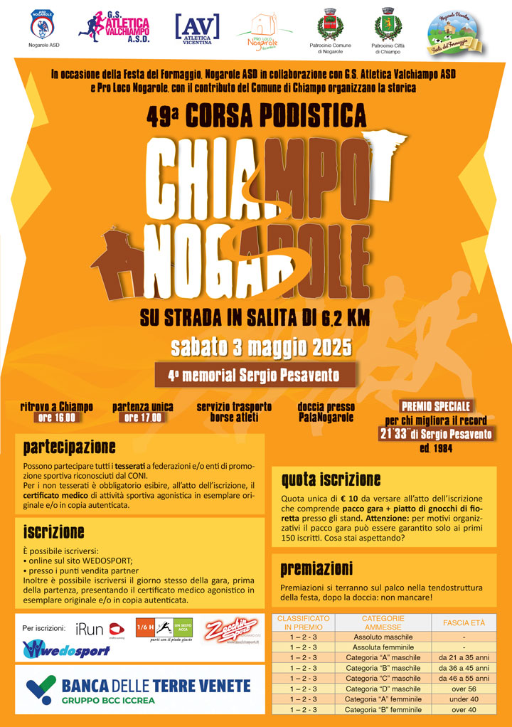 49^ Corsa Podistica Chiampo - Nogarole